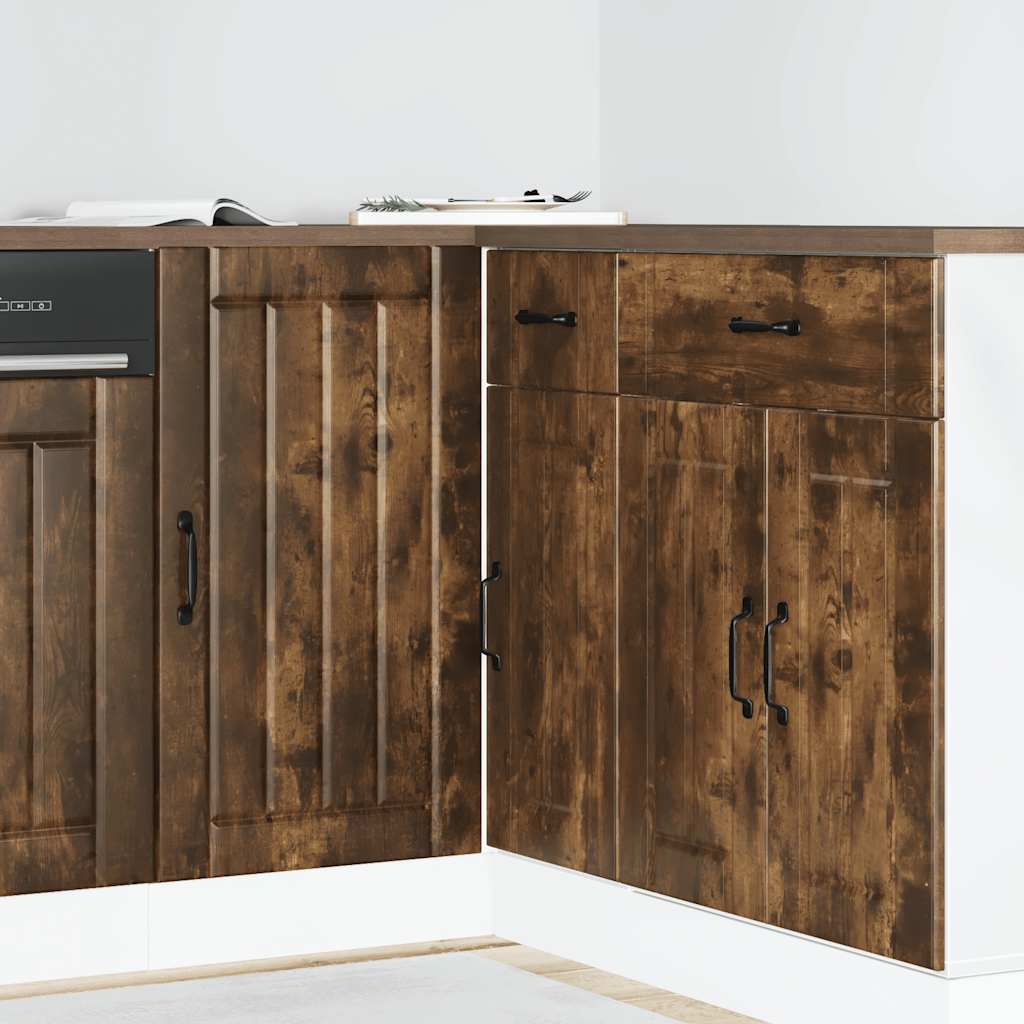 Küchenunterschrank Lucca Räuchereiche Holzwerkstoff