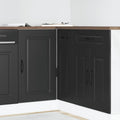 Küchenunterschrank „Kalmar“ Schwarz Holzwerkstoff