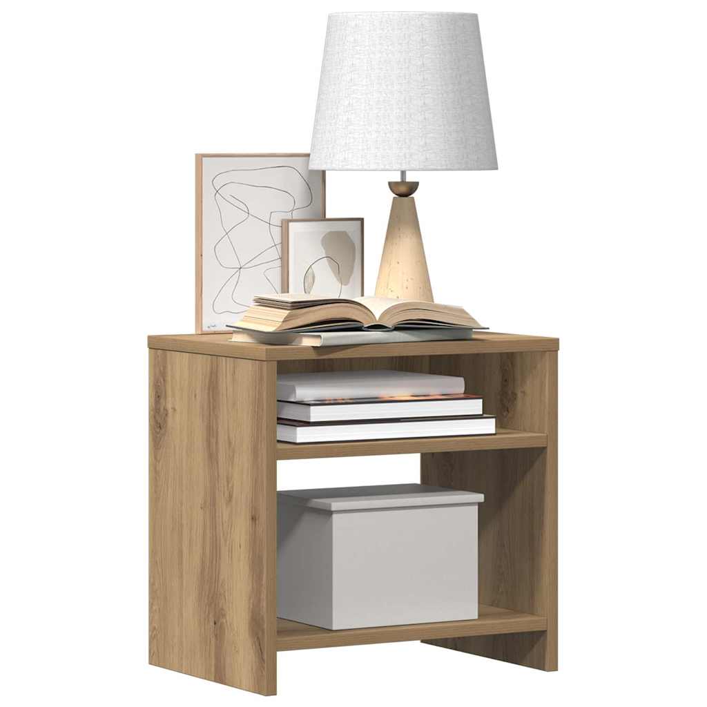 Nachttische 2 Stk. Artisan-Eiche 40x30x40 cm Holzwerkstoff