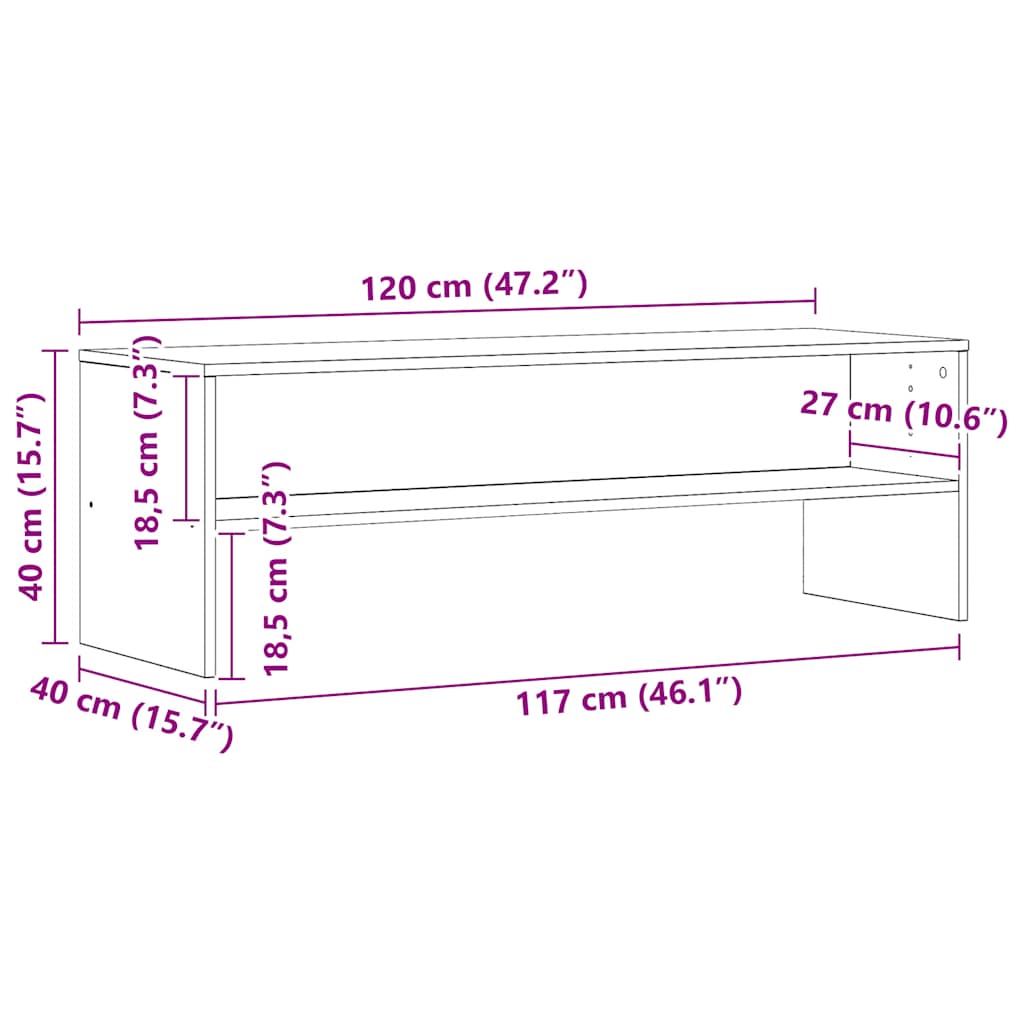 TV-Schrank Braun Artisan-Eiche 120x40x40 cm Holzwerkstoff