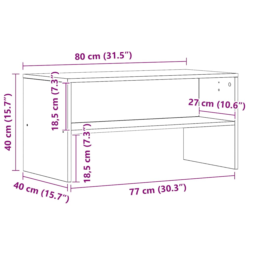 TV-Schrank Artisan-Eiche 80x40x40 cm Holzwerkstoff