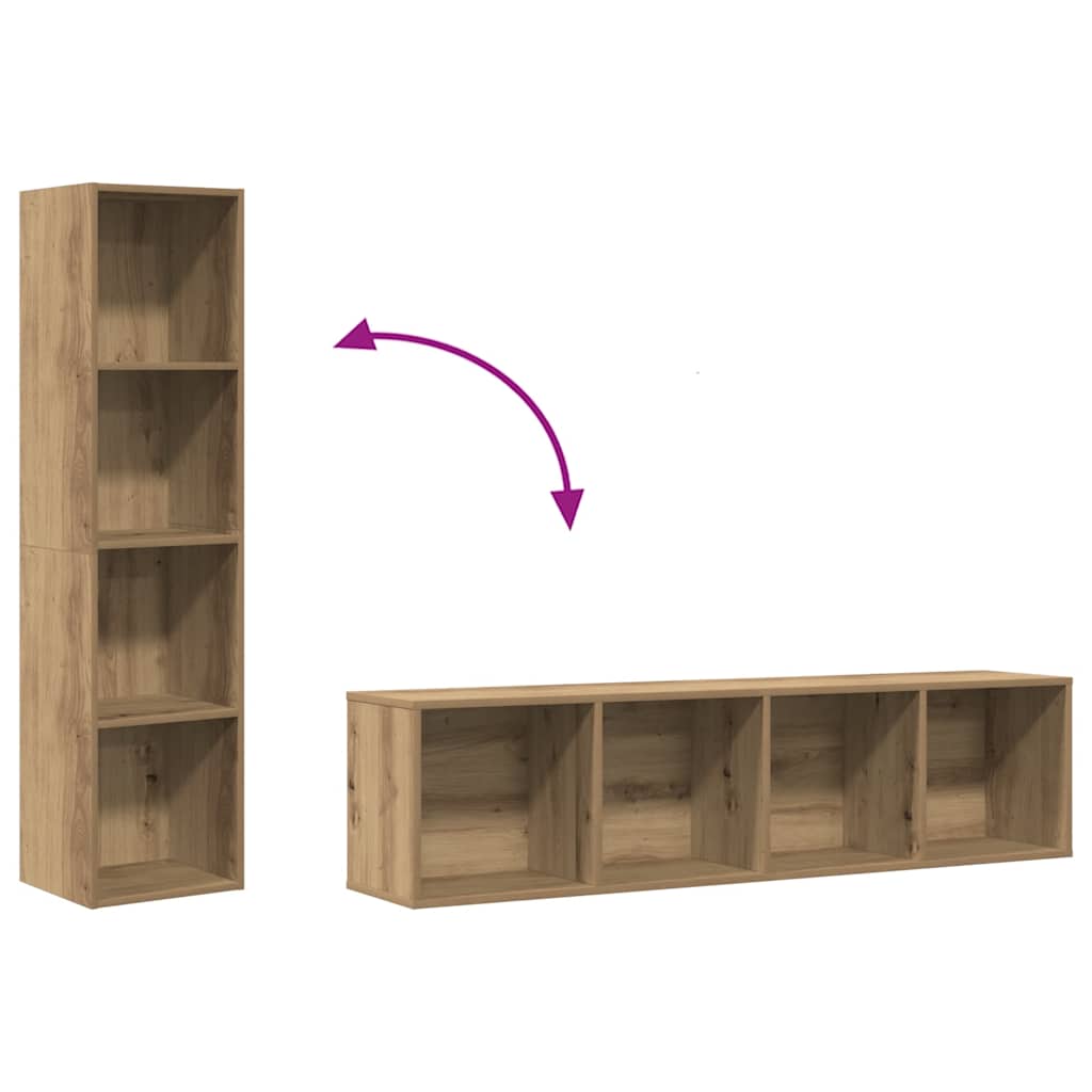Bücherregal/TV-Schrank Artisan-Eiche 36x30x143 cm Holzwerkstoff