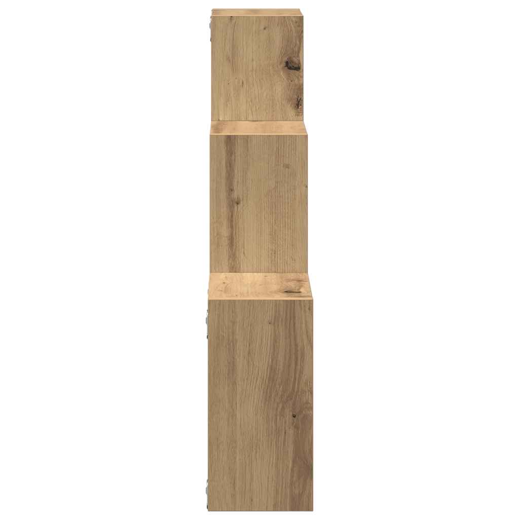 Wandregale Artisan-Eiche 68x15x68 cm Holzwerkstoff