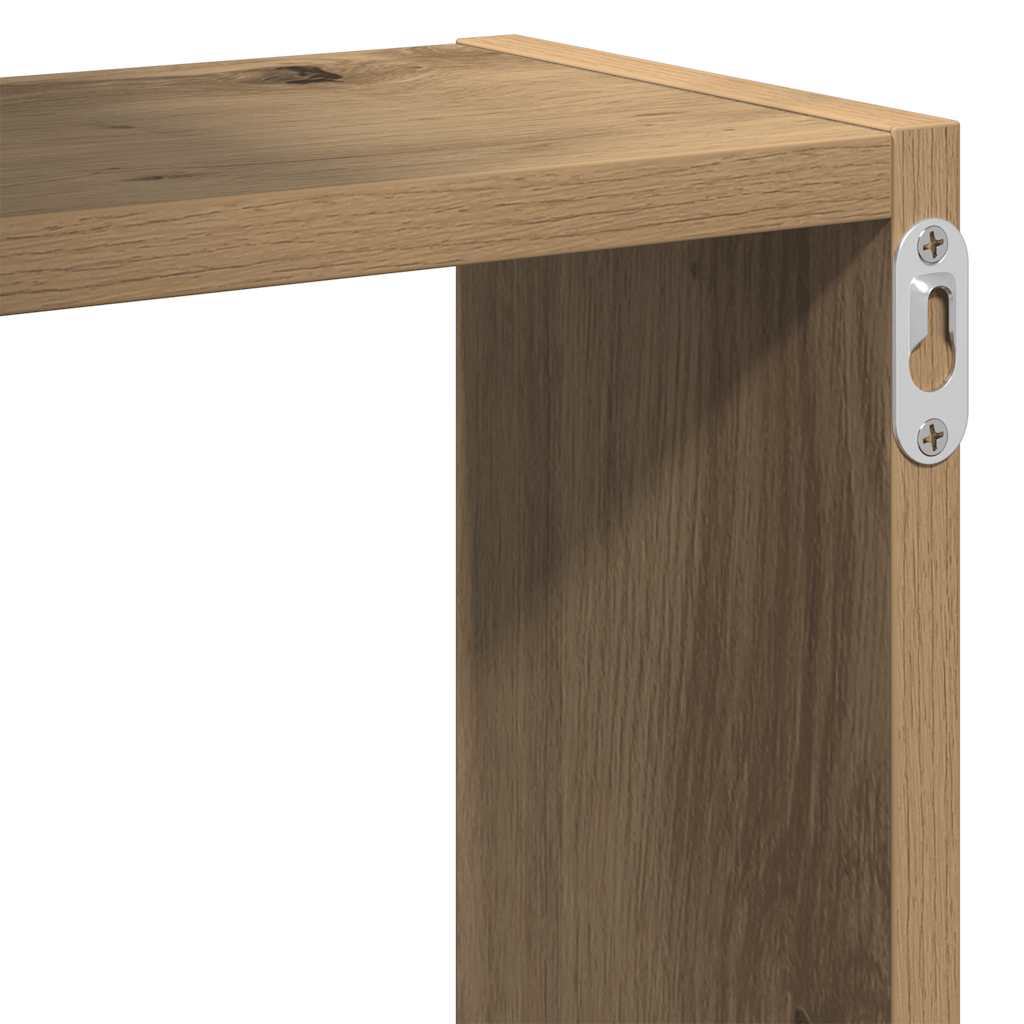 Wandregale Artisan-Eiche 68x15x68 cm Holzwerkstoff