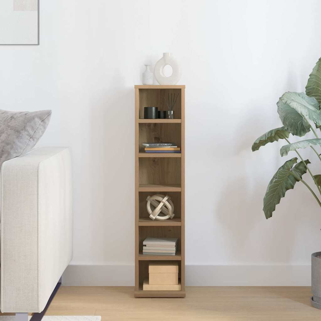 CD-Regal Artisan-Eiche 21x20x88 cm Holzwerkstoff