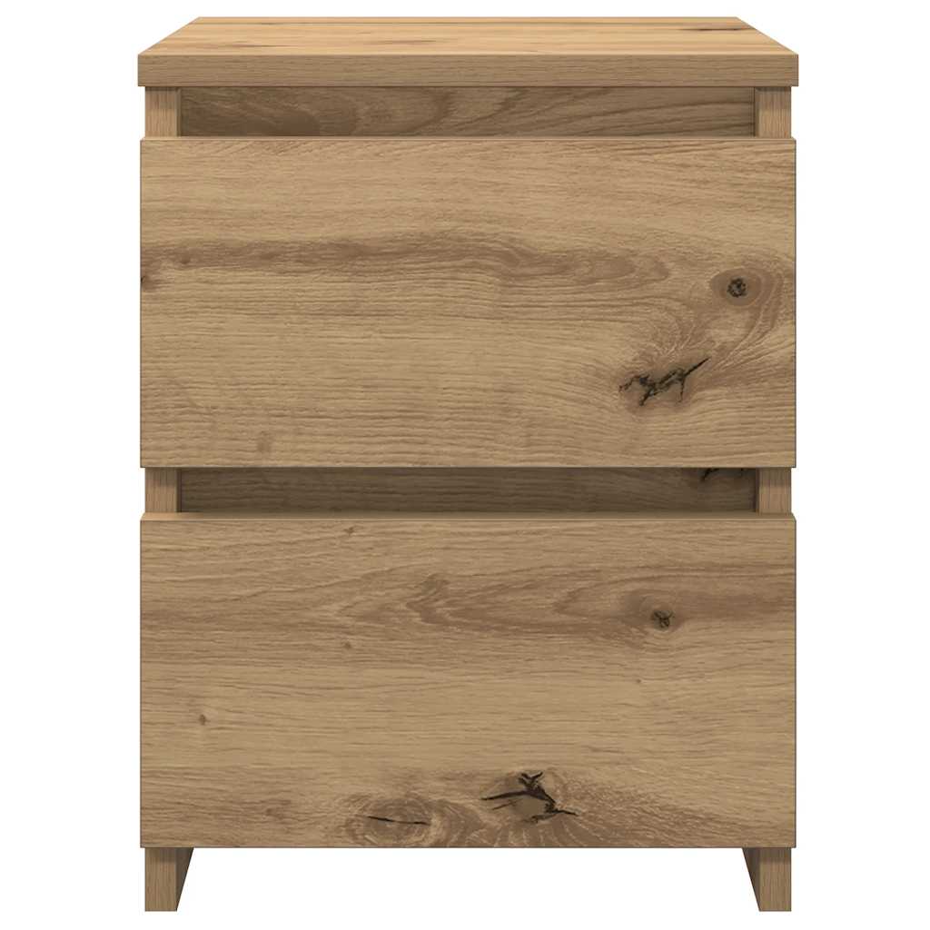 Nachttische 2 Stk. Artisan-Eiche 30x30x40 cm Holzwerkstoff