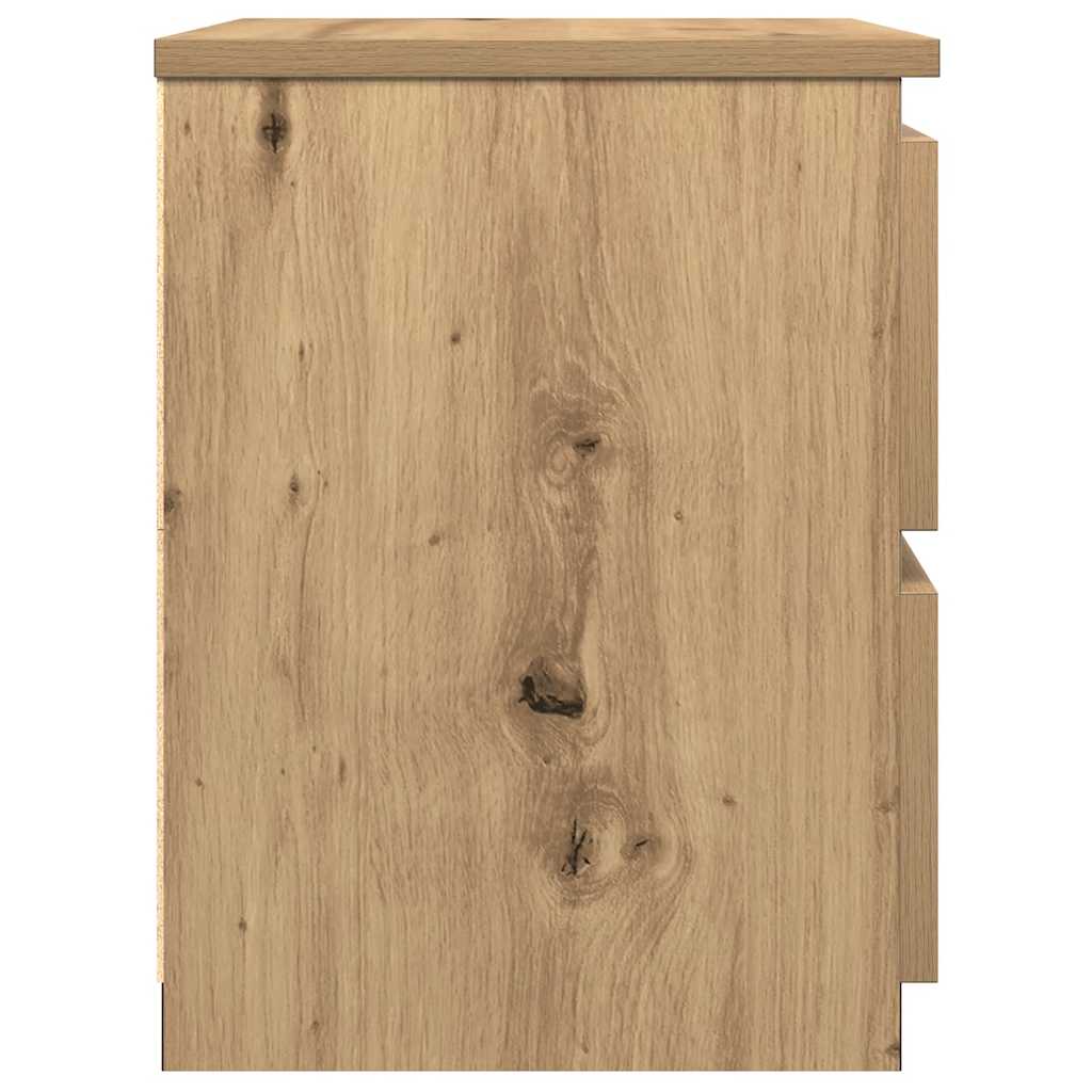 Nachttische 2 Stk. Artisan-Eiche 30x30x40 cm Holzwerkstoff