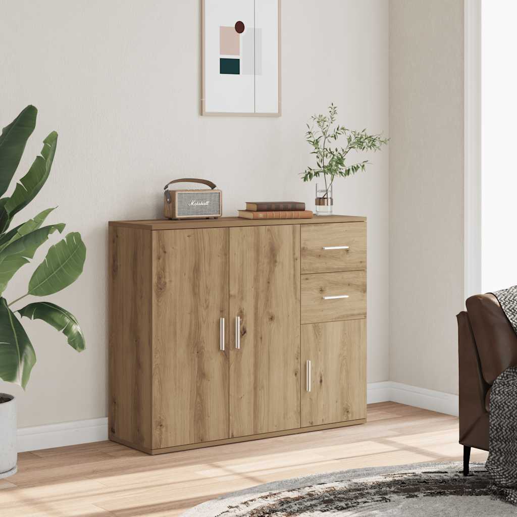 Sideboard Artisan-Eiche 91 x 29,5 x 75 cm Holzwerkstoff