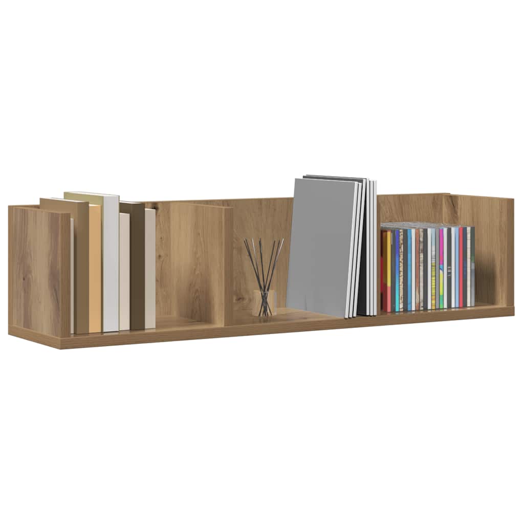 CD-Wandregal Artisan-Eiche 75x18x18 cm Holzwerkstoff