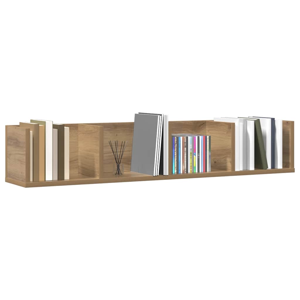 CD-Wandregal Artisan-Eiche 100x18x18 cm Holzwerkstoff