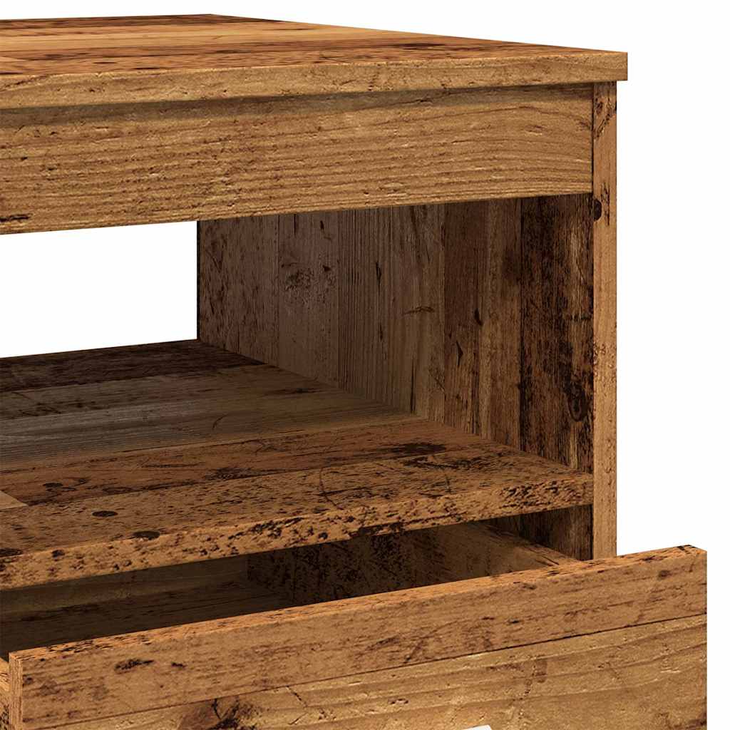 Schubladenschrank Altholz-Optik 40x50x76 cm Holzwerkstoff