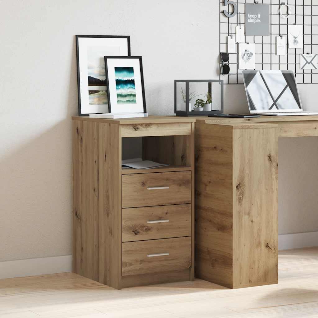 Schubladenschrank Artisan-Eiche 40x50x76 cm Holzwerkstoff