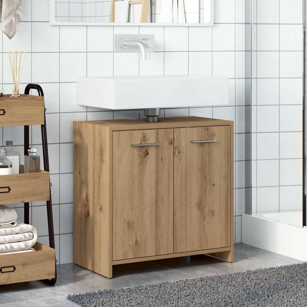 Waschbeckenunterschrank Artisan-Eiche 60x33x60 cm