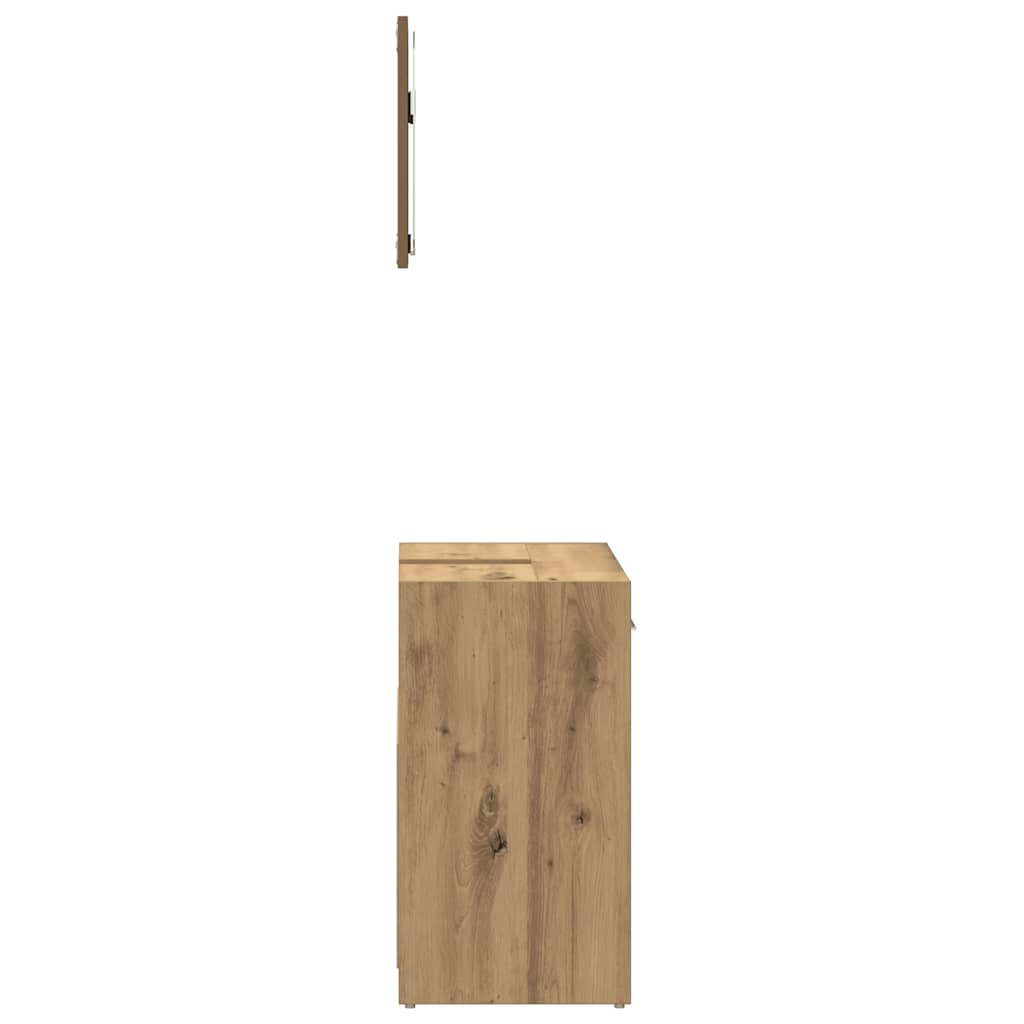 Badschrank mit Spiegel Artisan-Eiche Holzwerkstoff