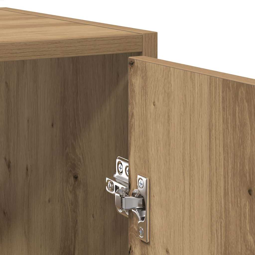 Badschrank mit Spiegel Artisan-Eiche Holzwerkstoff