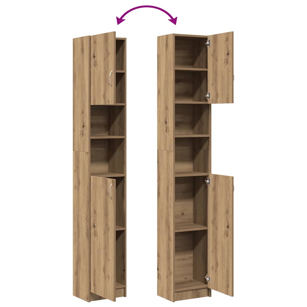 Badezimmerschrank Artisan Oak 32x25,5x190 cm Holzwerkstoff