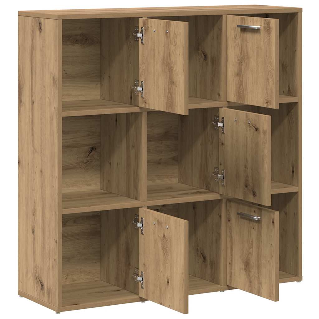 Bücherregal Artisan-Eiche 90x28x90 cm Holzwerkstoff