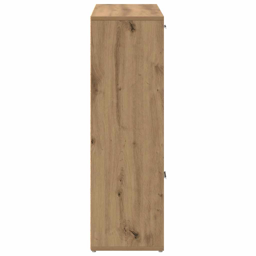 Bücherregal Artisan-Eiche 90x28x90 cm Holzwerkstoff