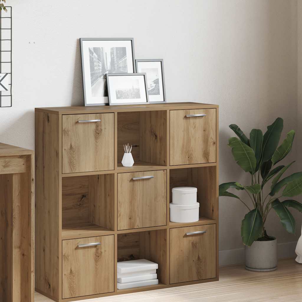 Bücherregal Artisan-Eiche 90x28x90 cm Holzwerkstoff