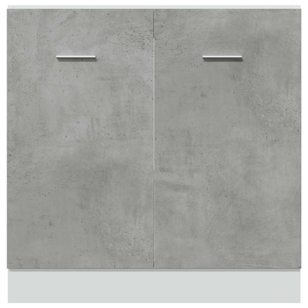Spülenunterschrank Lyon Betongrau 80x46x81,5 cm Holzwerkstoff