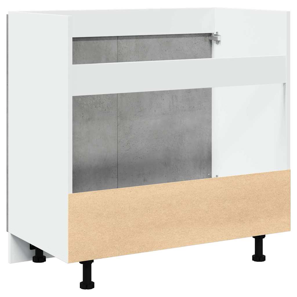 Spülenunterschrank Lyon Betongrau 80x46x81,5 cm Holzwerkstoff