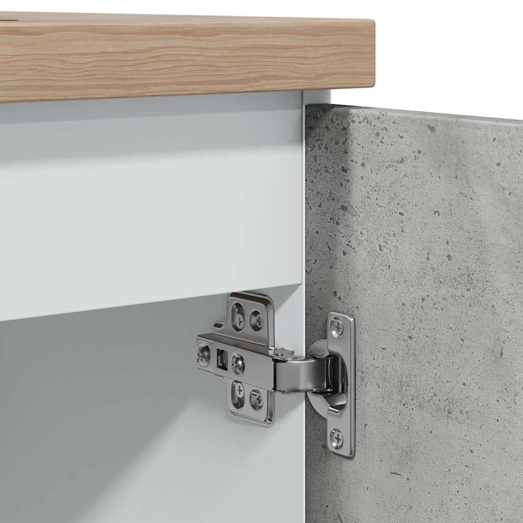 Spülenunterschrank Lyon Betongrau 80x46x81,5 cm Holzwerkstoff