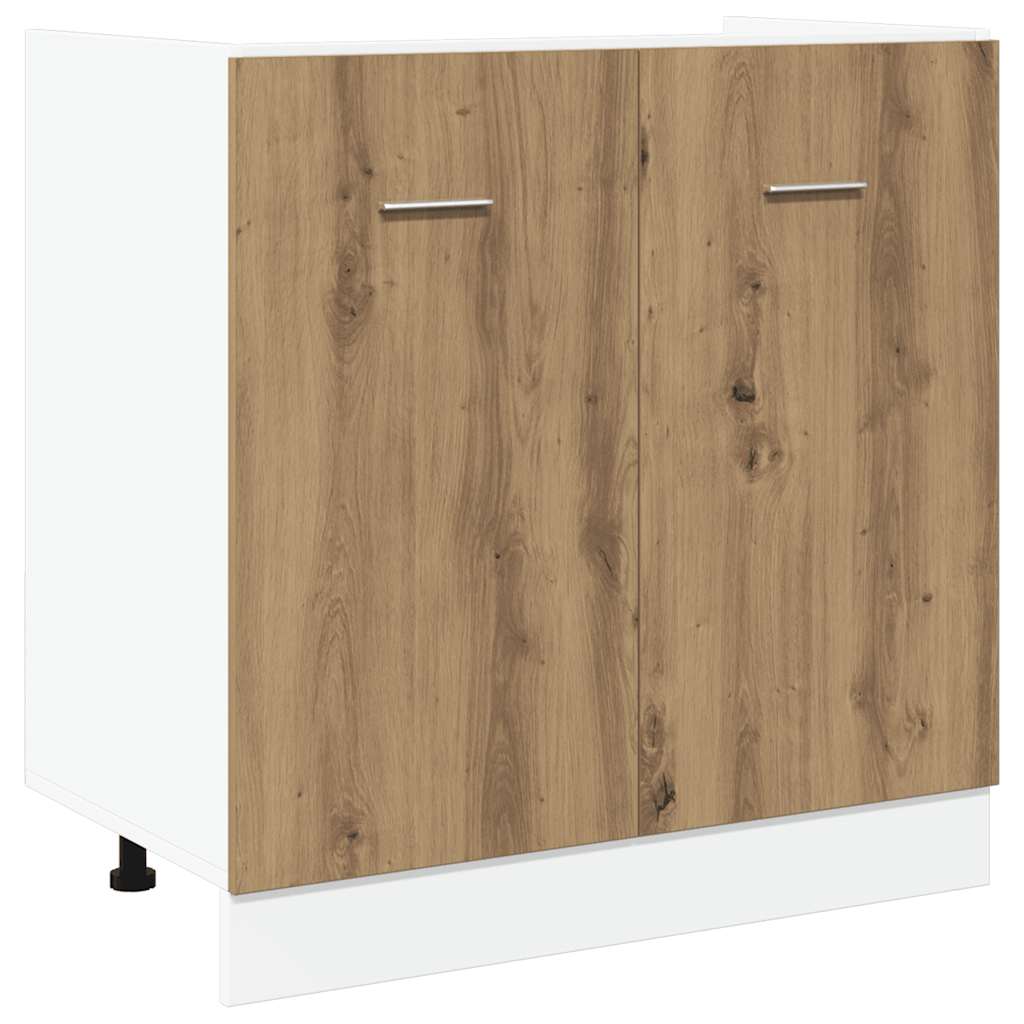 Spülenunterschrank Lyon Artisan-Eiche 80x46x81,5 cm Holzwerkstoff