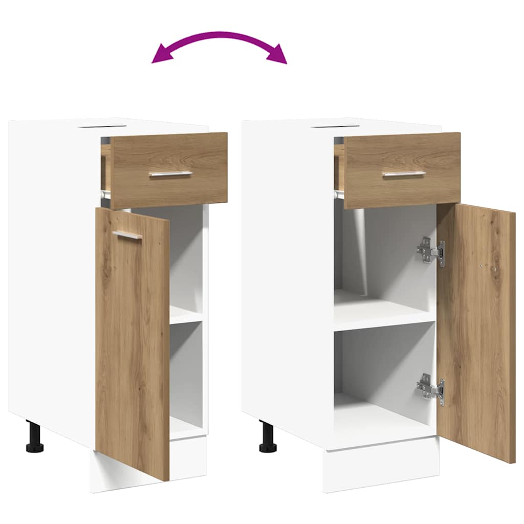 Schubunterschrank Lyon Artisan-Eiche 30x46x81,5 cm Holzwerkstoff