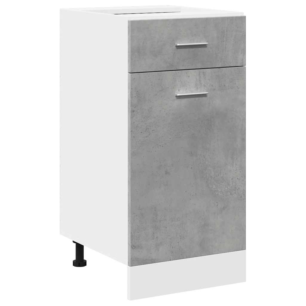 Schubunterschrank Lyon Betongrau 40x46x81,5 cm Holzwerkstoff