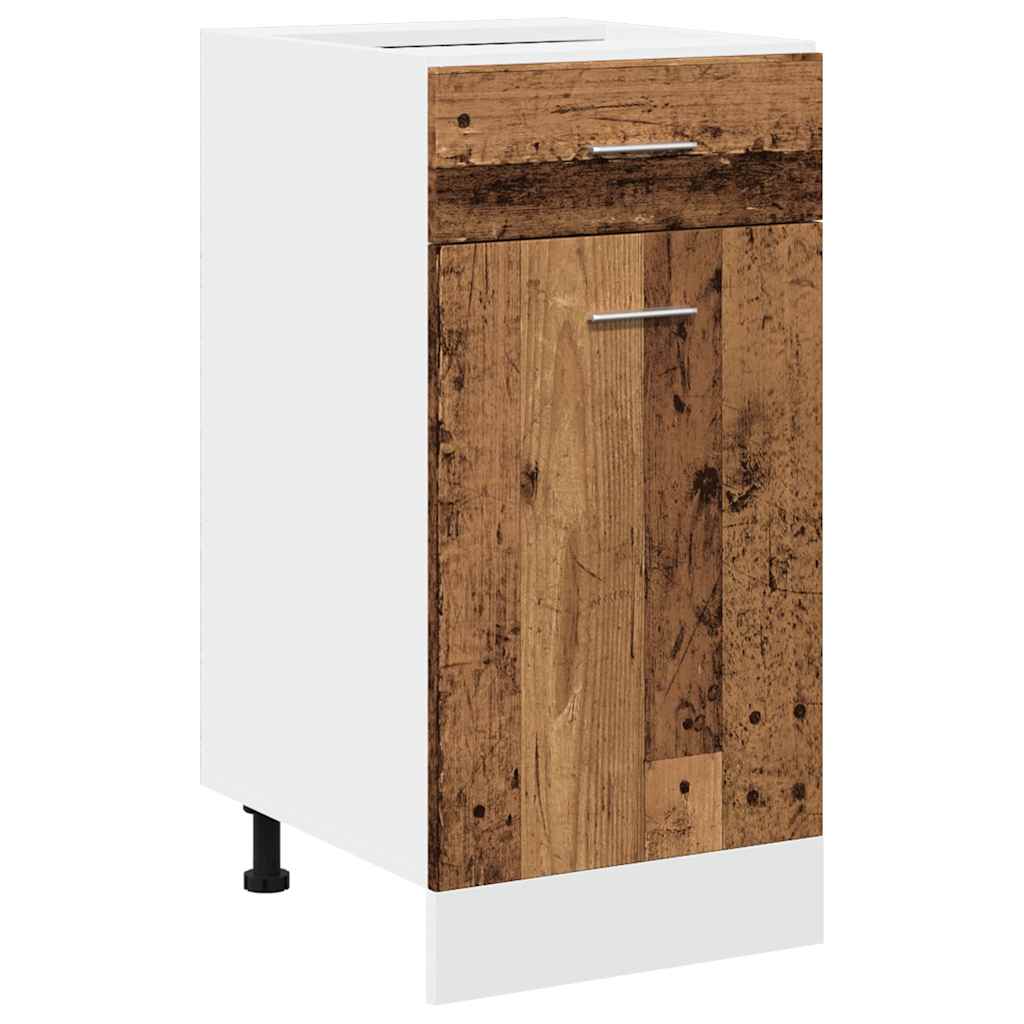 Schubunterschrank Lyon Altholz-Optik 40x46x81,5 cm Holzwerkstoff