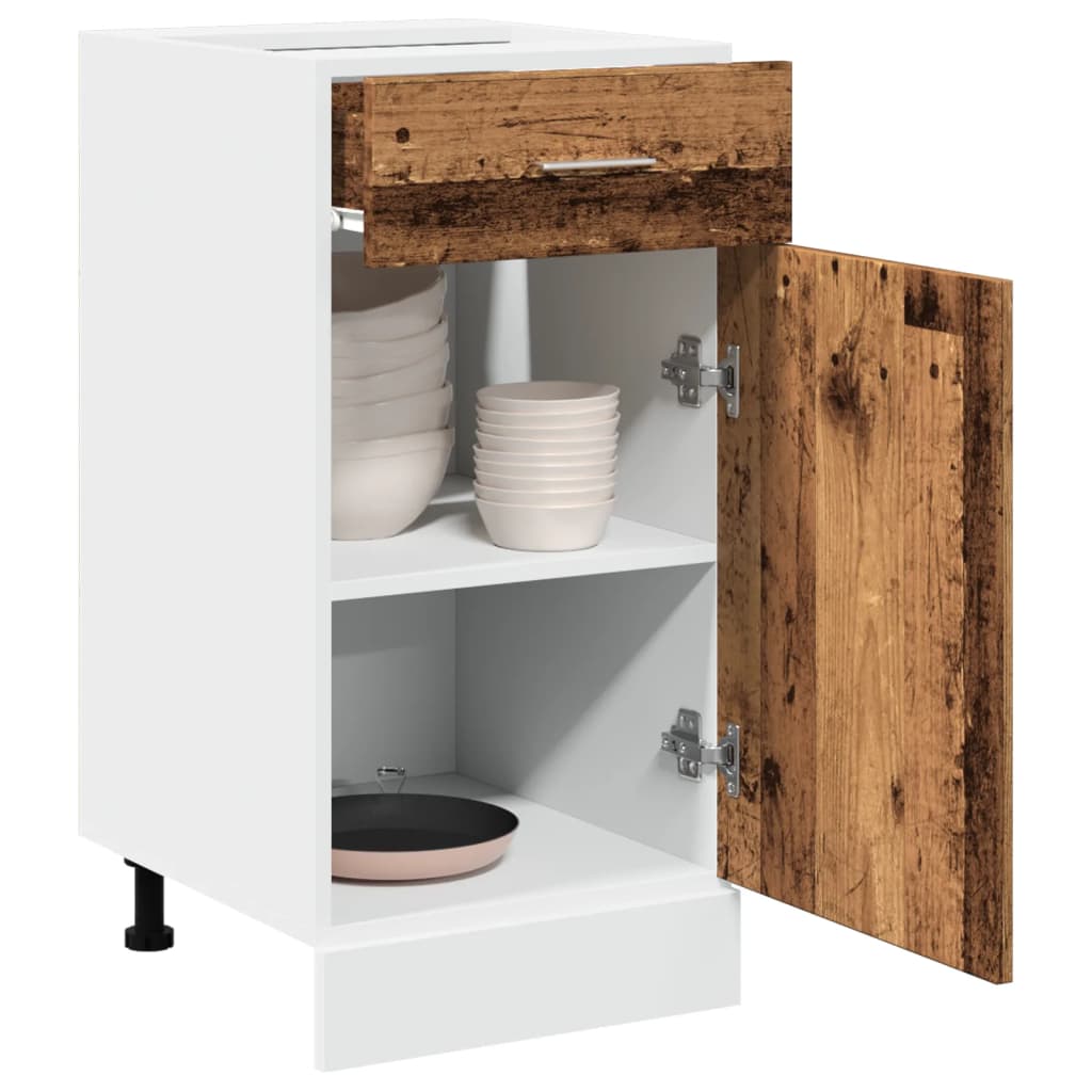 Schubunterschrank Lyon Altholz-Optik 40x46x81,5 cm Holzwerkstoff