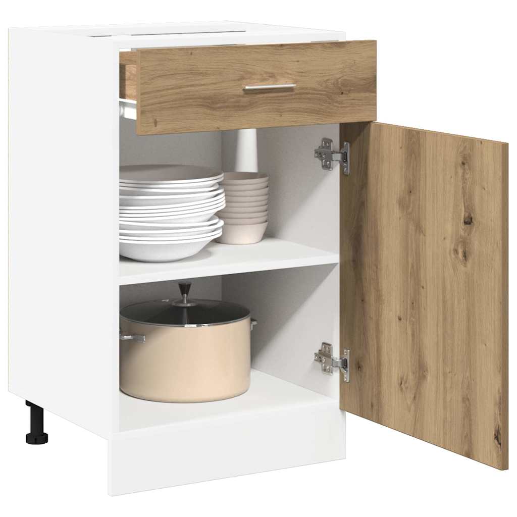 Schubunterschrank Lyon Artisan-Eiche 40x46x81,5 cm Holzwerkstoff