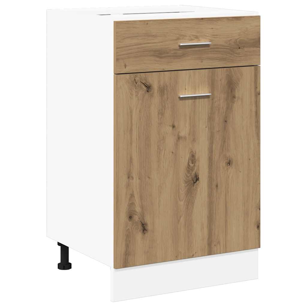 Schubunterschrank Lyon Artisan-Eiche 50x46x81,5 cm Holzwerkstoff