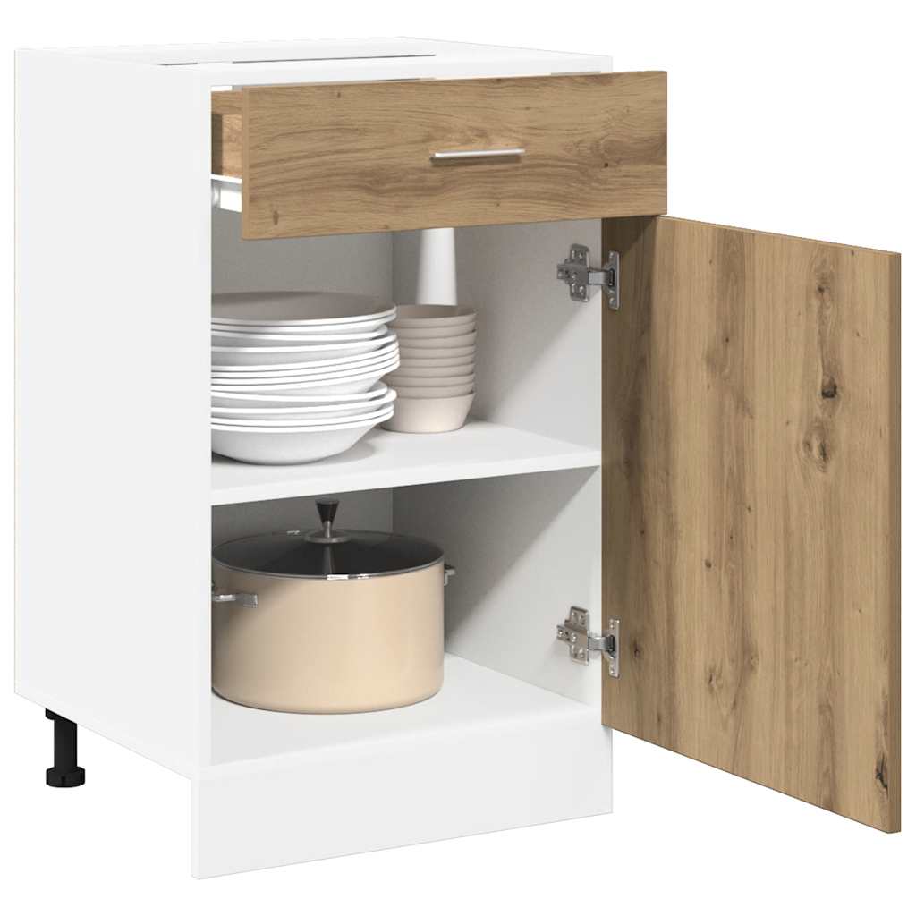 Schubunterschrank Lyon Artisan-Eiche 50x46x81,5 cm Holzwerkstoff