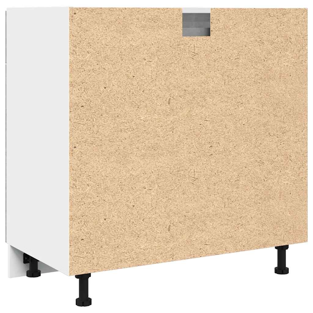Schubunterschrank Lyon Betongrau 80x46x81,5 cm Holzwerkstoff