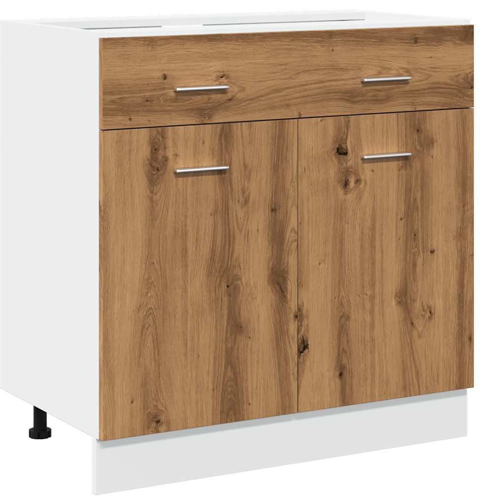 Schubunterschrank Lyon Artisan-Eiche 80x46x81,5 cm Holzwerkstoff