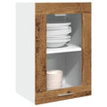 Hängeschrank Lyon Glas Altholz-Optik 40x31x60 cm Holzwerkstoff