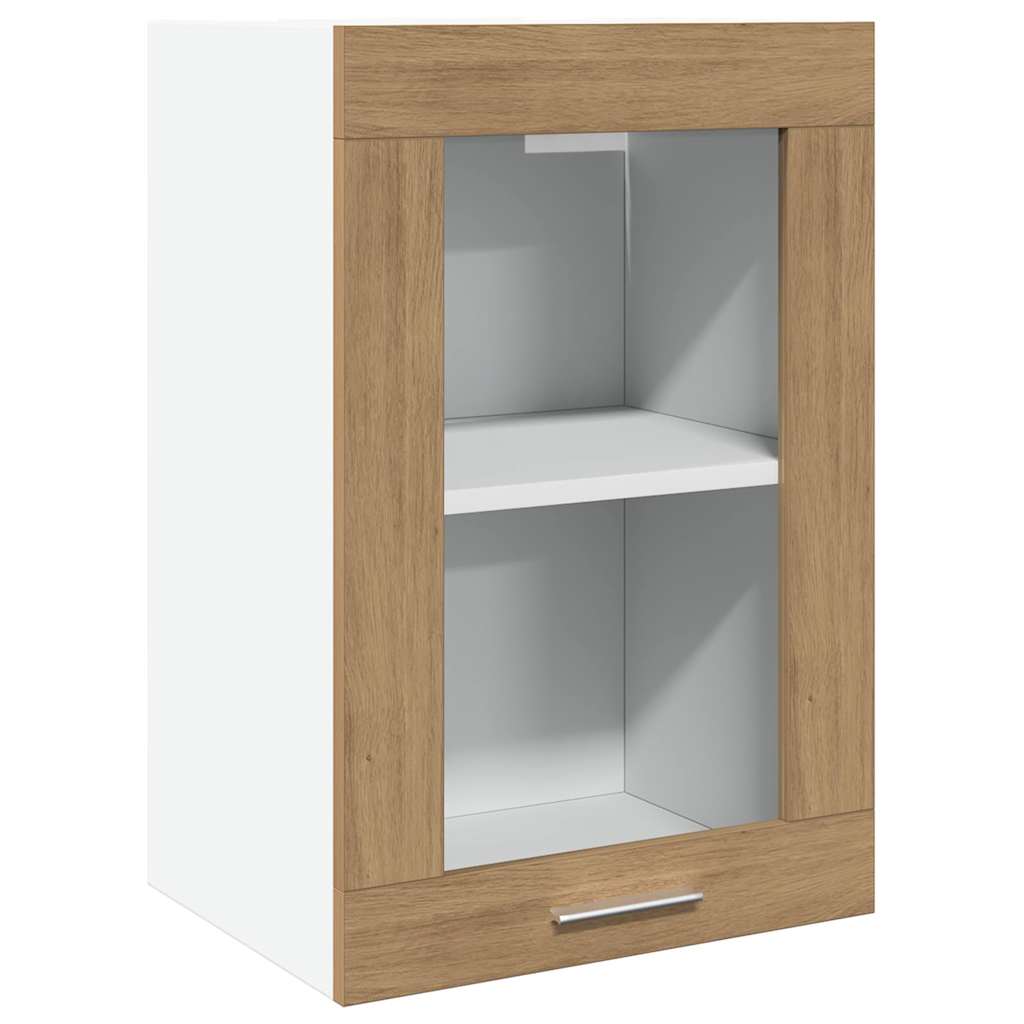 Hängeschrank Lyon Glas Artisan-Eiche 40x31x60 cm Holzwerkstoff