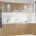 Hängeschrank Lyon Glas Artisan-Eiche 40x31x60 cm Holzwerkstoff