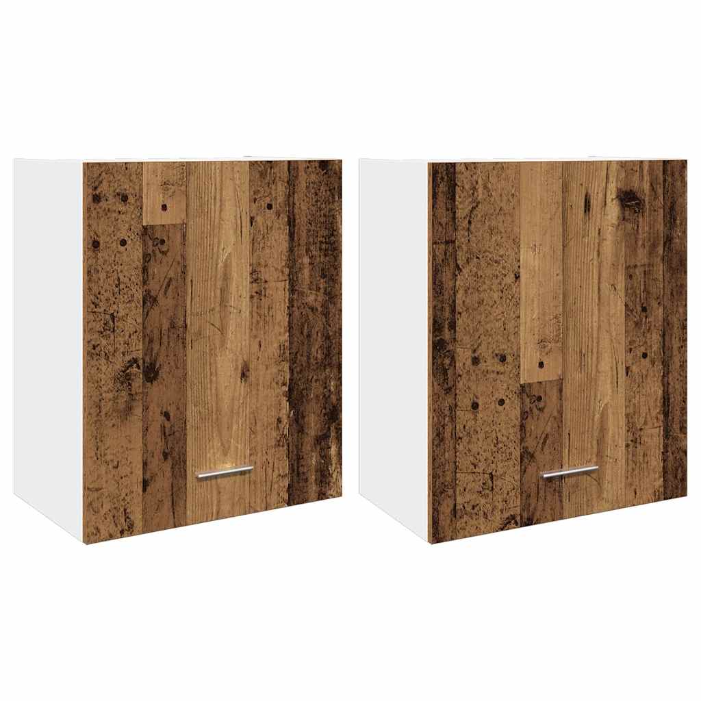 Hängeschränke 2 Stk. Lyon Altholz-Optik 50x31x60 cm Holzwerkstoff