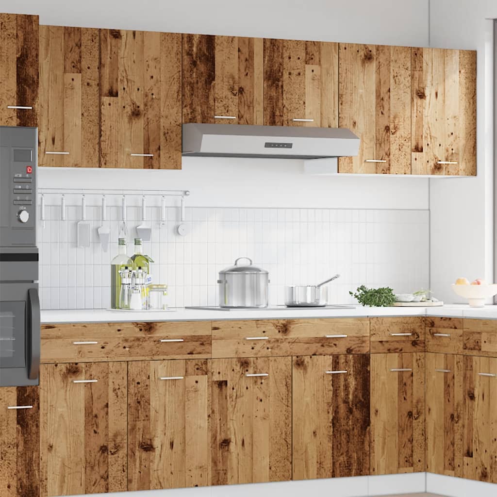 Hängeschränke 2 Stk. Lyon Altholz-Optik 50x31x60 cm Holzwerkstoff