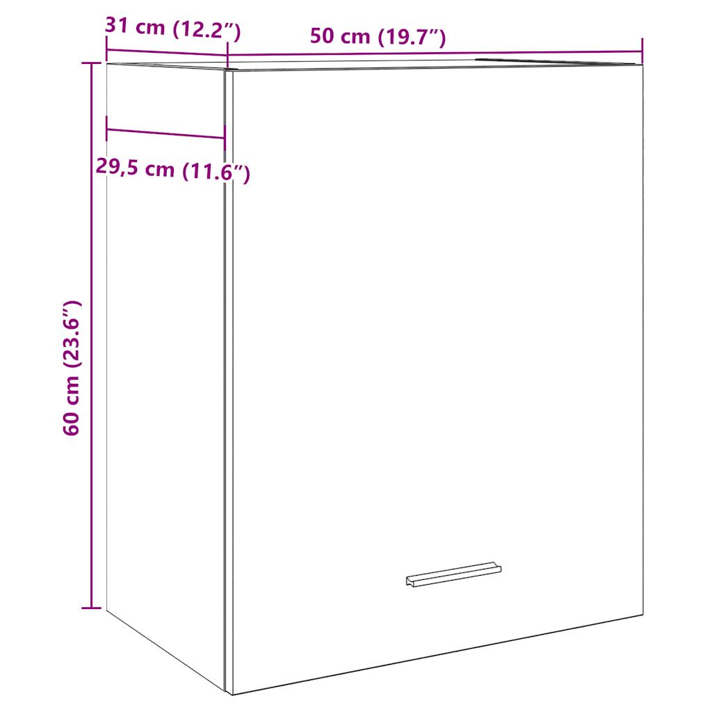Hängeschränke 2 Stk. Lyon Altholz-Optik 50x31x60 cm Holzwerkstoff