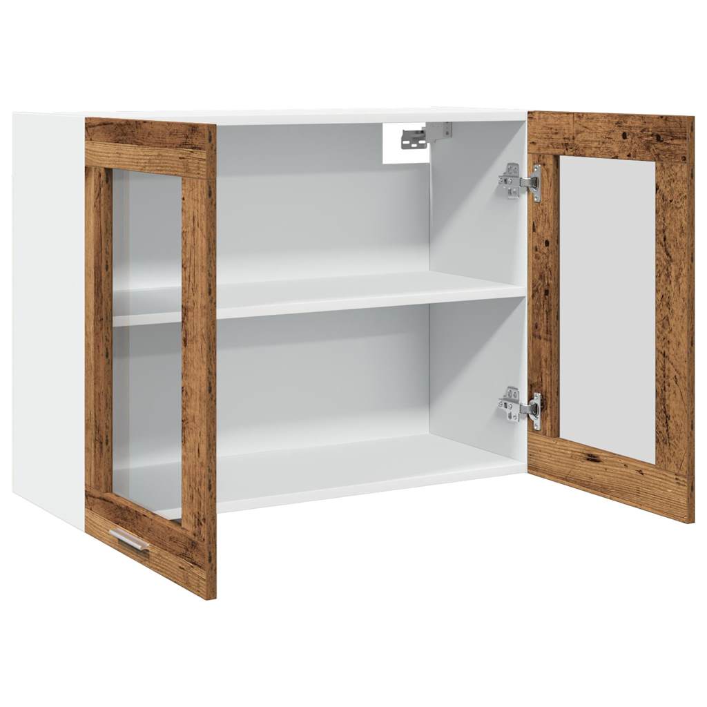Hängeglasschrank Lyon Altholz-Optik 80x31x60 cm Holzwerkstoff