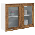 Hängeglasschrank Lyon Altholz-Optik 80x31x60 cm Holzwerkstoff