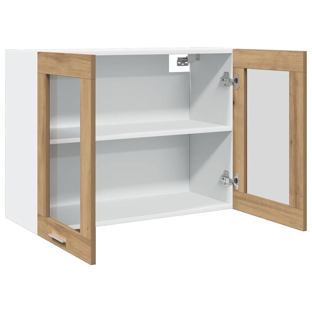 Hängeglasschrank Lyon Artisan-Eiche 80x31x60 cm Holzwerkstoff