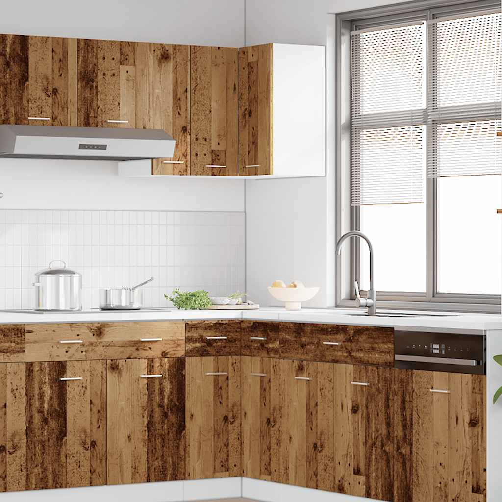 Eck-Hängeschrank Lyon Altholz-Optik 57x57x60 cm Holzwerkstoff