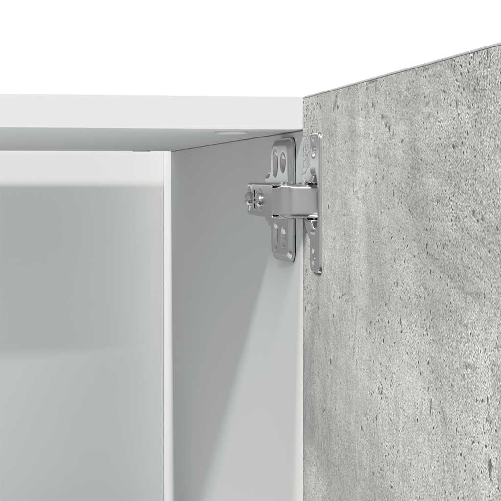 Kühlumbauschrank Lyon Betongrau 60x57x207 cm Holzwerkstoff