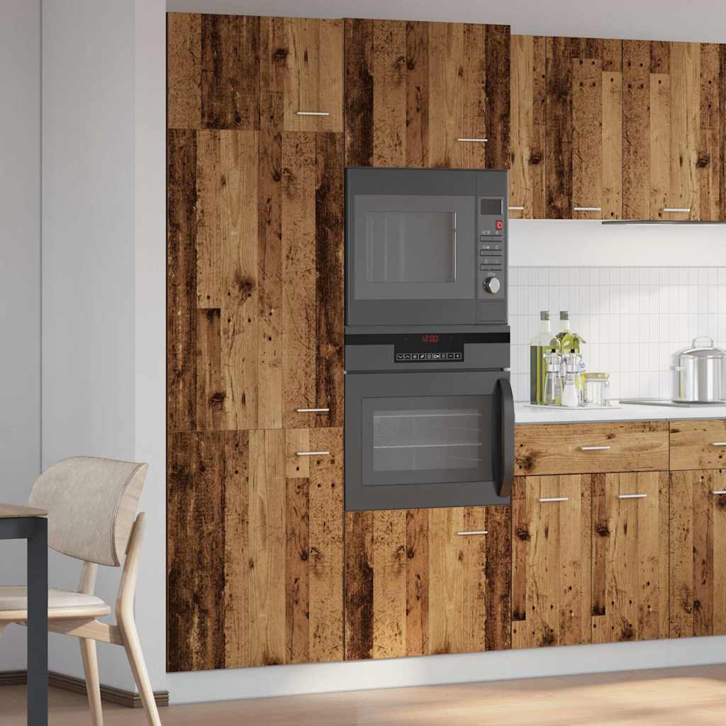 Kühlumbauschrank Lyon Altholz-Optik 60x57x207 cm Holzwerkstoff