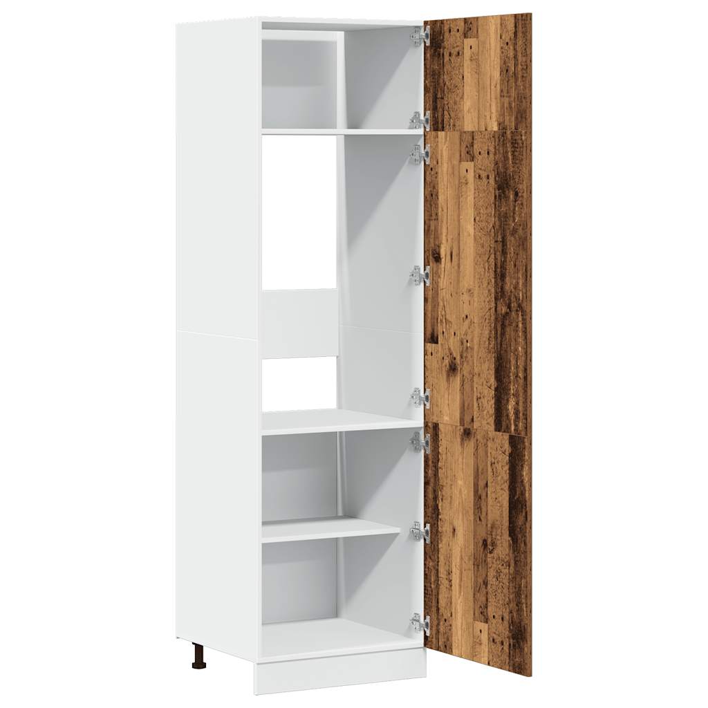 Kühlumbauschrank Lyon Altholz-Optik 60x57x207 cm Holzwerkstoff