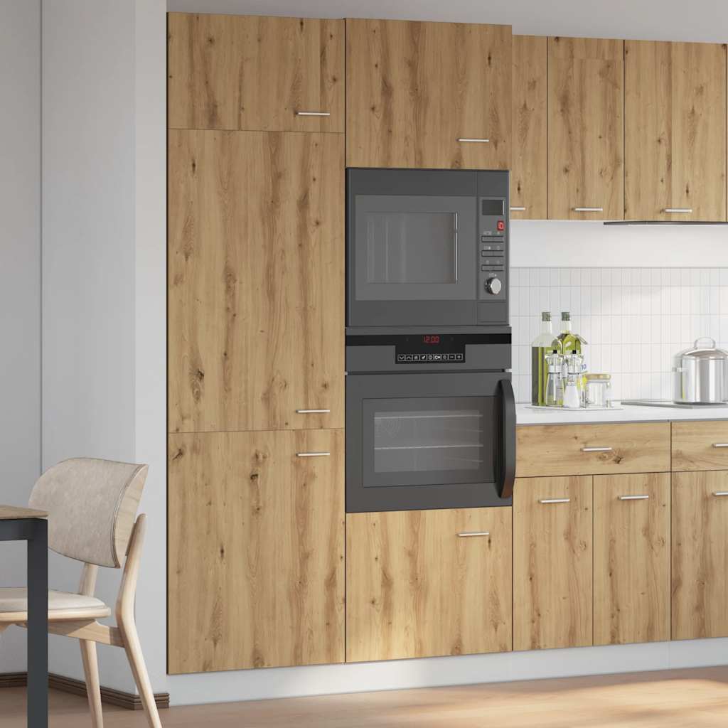Kühlumbauschrank Lyon Artisan-Eiche 60x57x207 cm Holzwerkstoff